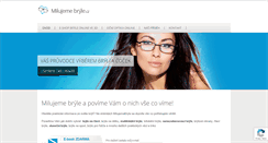 Desktop Screenshot of milujemebryle.cz